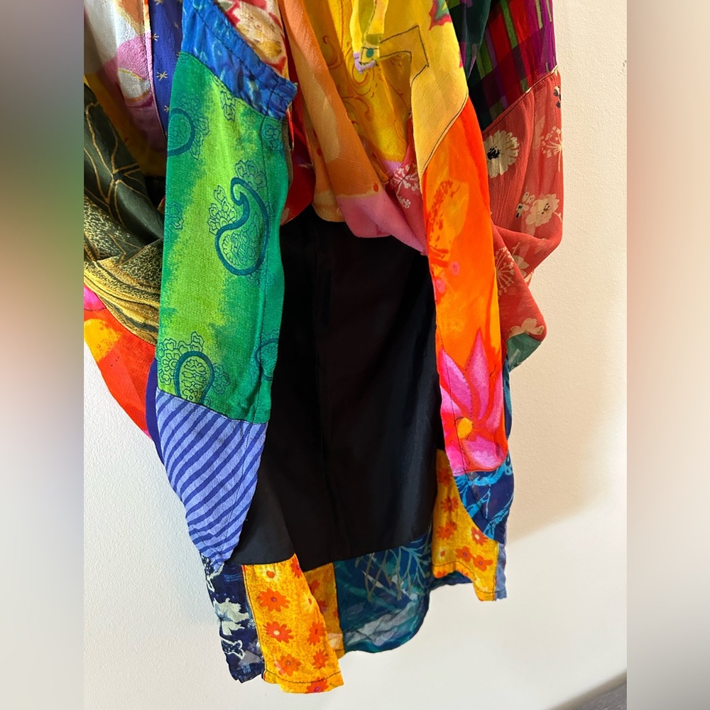 Sacred Threads Patchwork Midi Skirt L - image 5